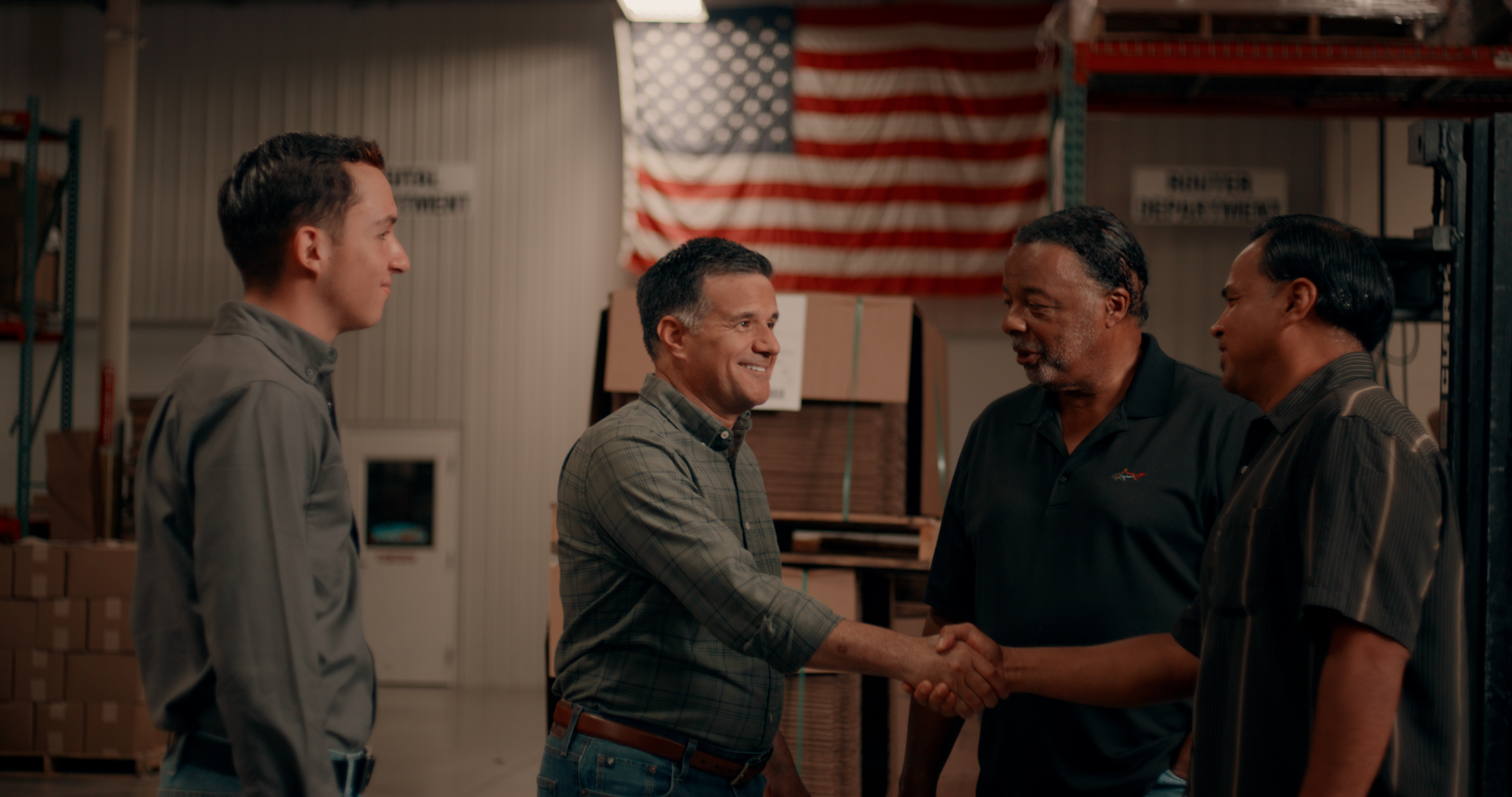 Kevin Coughlin meeting workers